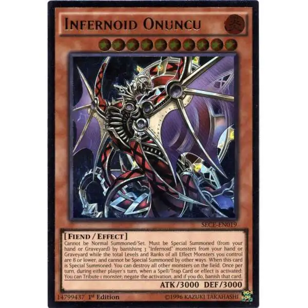 YuGiOh Secrets of Eternity Ultimate Rare Infernoid Onuncu SECE-EN019