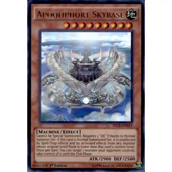 YuGiOh Secrets of Eternity Ultra Rare Apoqliphort Skybase SECE-EN023