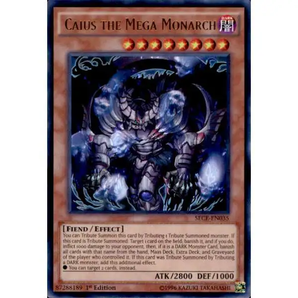 YuGiOh Secrets of Eternity Ultra Rare Caius the Mega Monarch SECE-EN035