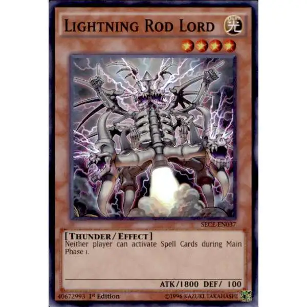 YuGiOh Secrets of Eternity Super Rare Lightning Rod Lord SECE-EN037