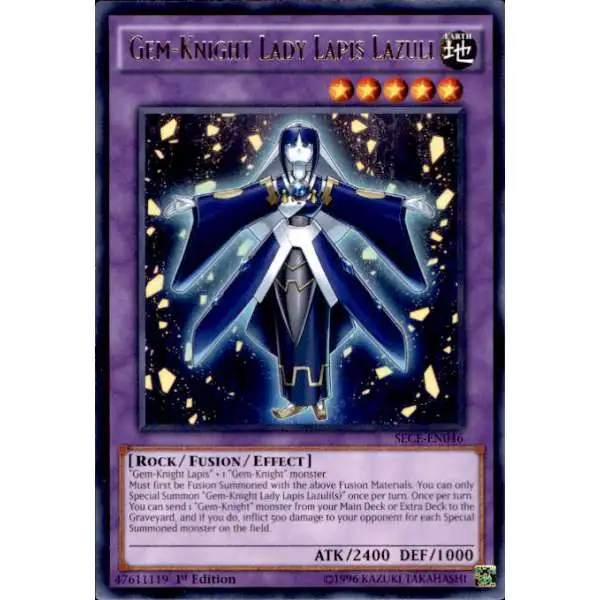 YuGiOh Secrets of Eternity Rare Gem-Knight Lady Lapis Lazuli SECE-EN046