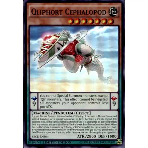 YuGiOh Secrets of Eternity Super Edition Super Rare Qliphort Cephalopod SECE-ENS04