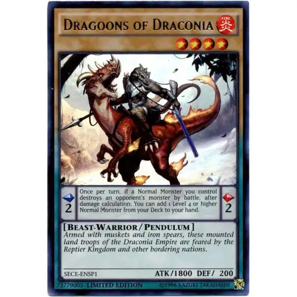 YuGiOh Secrets of Eternity Ultra Rare Dragoons of Draconia SECE-ENSP1