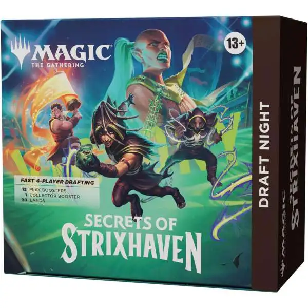 MtG Secrets of Strixhaven Draft Night Bundle [1 Collector Booster, 12 Play Boosters, 90 Lands, 10 Token Cards] (Pre-Order ships June)