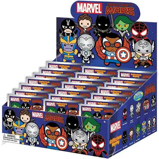 Marvel 3D Figural Keyring Secret Wars Mystery Box [24 Packs]