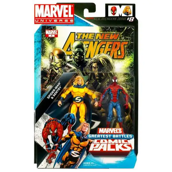 Marvel Universe Greatest Battles Comic Packs Sentry & Spider-Man Action Figure 2-Pack