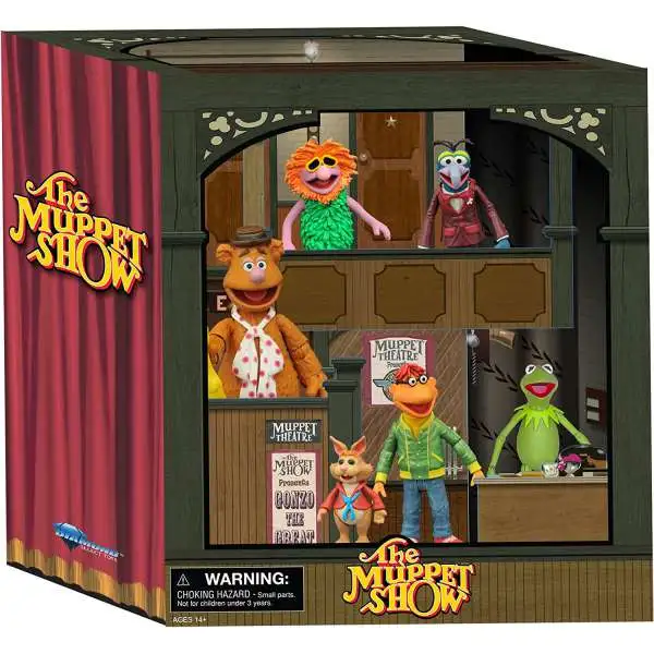 The Muppets Backstage Box Set of 6 Figures [Kermit, Fozzie, Gonzo, Scooter, Mahna Mahna & Bean Bunny] (Pre-Order ships October)