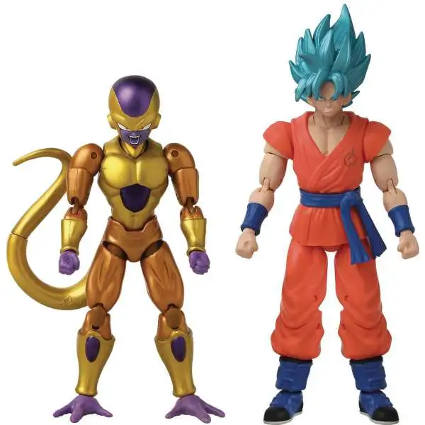 Dragon Ball Super Hero Dragon Stars Series Super Saiyan Blue Goku & Frieza Action Figure 2-Pack