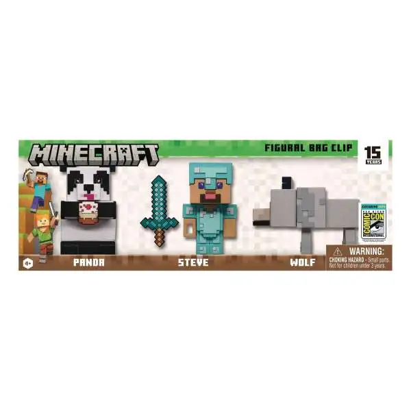 3D Figural Foam Clip Minecraft 3 Figure Gift Set