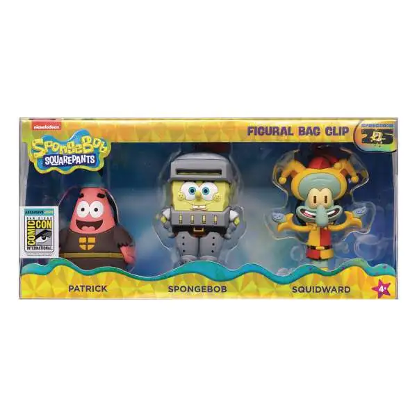 3D Figural Foam Clip Spongebob Squarepants 3 Figure Gift Set