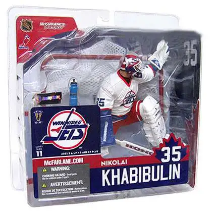 McFarlane Toys NHL Winnipeg Jets Sports Picks Hockey Series 11 Nikolai Khabibulin Action Figure [White Jersey]