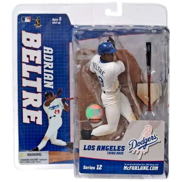 McFarlane Toys MLB Los Angeles Dodgers Sports Picks Baseball Series 12 Adrian Beltre Action Figure [White Retro Jersey Variant]
