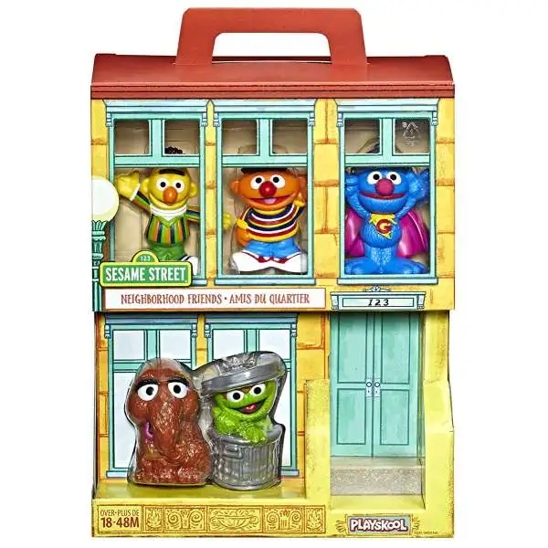 Sesame Street Neighborhood Friends Bert, Ernie, Grover, Oscar & Snuffaluffagus Figure 5-Pack