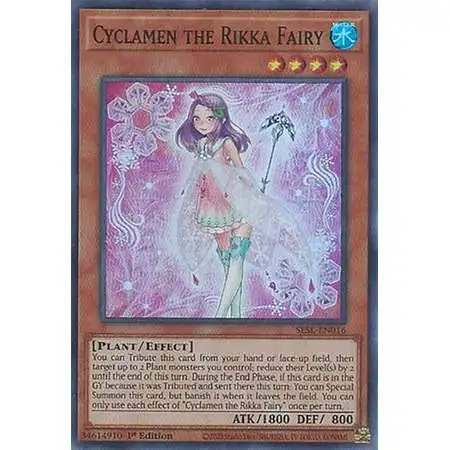 YuGiOh Secret Slayers Super Rare Cyclamen the Rikka Fairy SESL-EN016