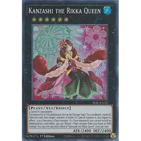 YuGiOh Secret Slayers Super Rare Kanzashi the Rikka Queen SESL-EN021