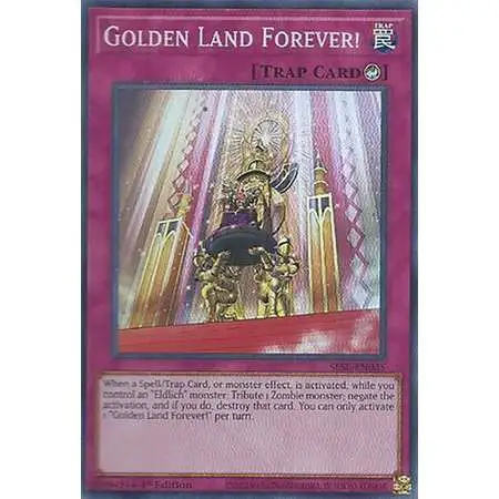 YuGiOh Secret Slayers Super Rare Golden Land Forever! SESL-EN035