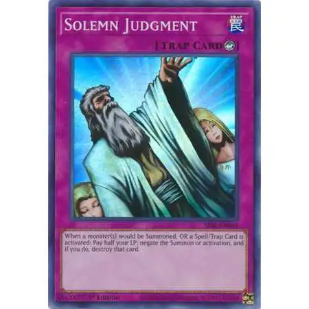 YuGiOh Secret Slayers Super Rare Solemn Judgment SESL-EN045