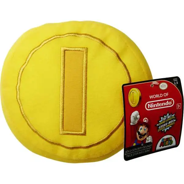 World of Nintendo Super Mario Gold Coin 5-Inch Plush with Sound FX [SFX]