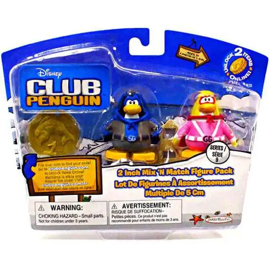 Club Penguin Mix 'N Match Series 9 Shadow Guy & Gamma Girl Mini Figure Set