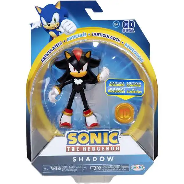 Sonic the Hedgehog - Shadow with Gold Rings 4 Action Figure