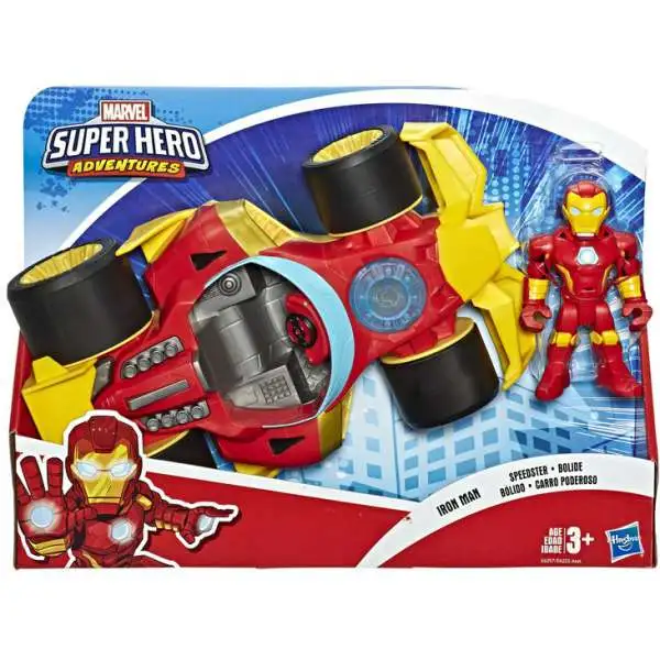 Marvel Playskool Heroes Super Hero Adventures Iron Man Speedster Action Figure & Vehicle
