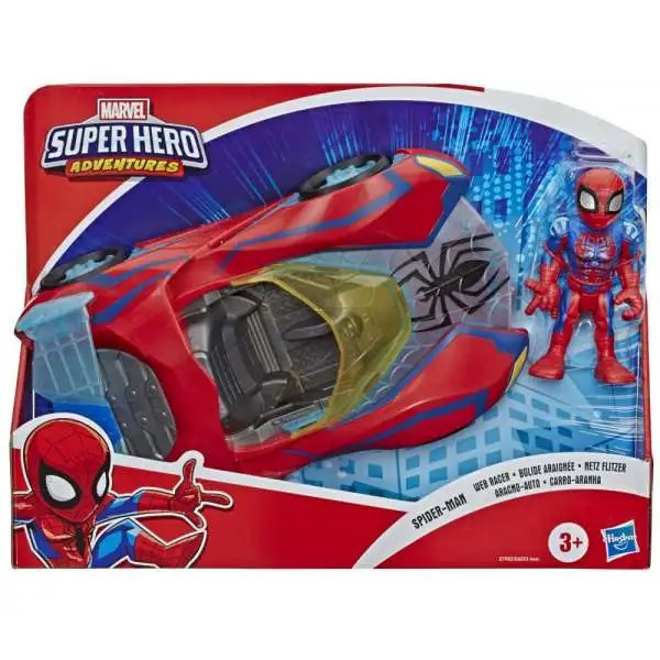 Marvel Playskool Heroes Super Hero Adventures Spider-Man Web Racer Action Figure & Vehicle