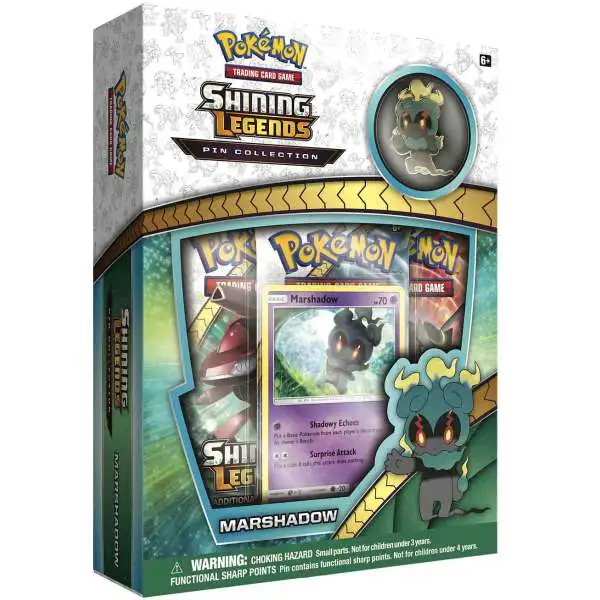 Pokemon Shining Legends Marshadow Pin Collection Box [3 Booster Packs, Promo Card & Pin]