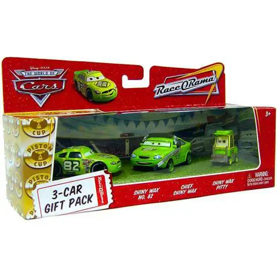 Disney / Pixar Cars The World of Cars Multi-Packs Shiny Wax 3-Car Gift Pack Diecast Car Set