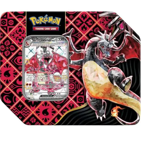 Pokemon Scarlet & Violet Paldean Fates Charizard ex Tin Set [5 Booster Packs & Promo Card]