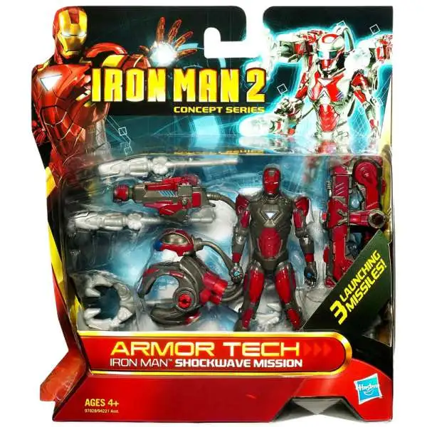 Iron Man 2 Concept Series Armor Tech Iron Man Shockwave Mission Action Figure