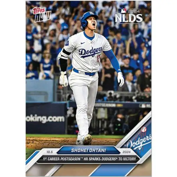 MLB Los Angeles Dodgers 2024 NOW Baseball Shohei Ohtani #801 [1st Career Postseason HR Sparks Dodgers To Victory]