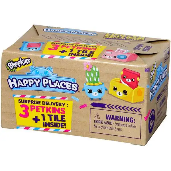 Shopkins Happy Places Petkins Surprise Delivery Mystery Pack [3 Petkins & 1 Tile]