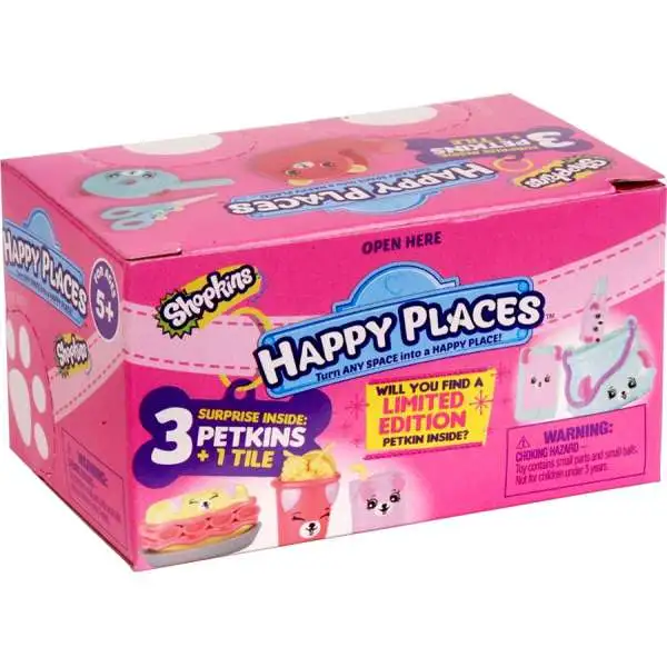 Shopkins Happy Places Series 3 Petkins Surprise Delivery Mystery Pack [3 Petkins & 1 Tile]