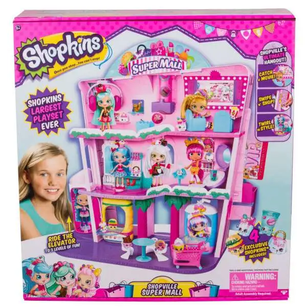Shopkins Shoppies Shopville Super Mall Playset [Damaged Package]