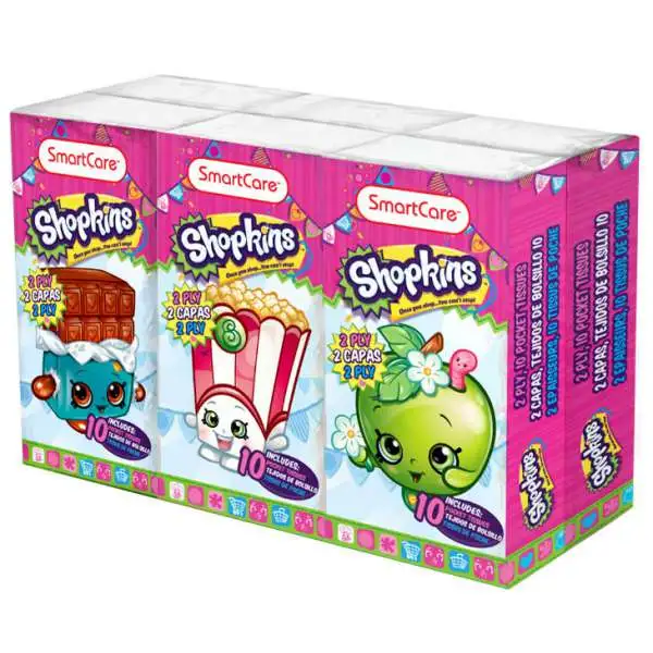 Shopkins Face Tissues Pack of 6