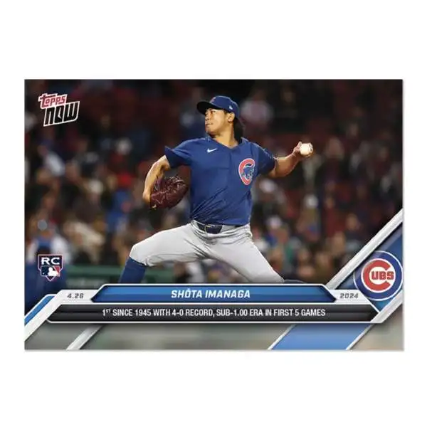 MLB Chicago Cubs 2024 NOW Baseball Shota Imanaga #121 [Rookie]