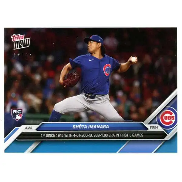 MLB Chicago Cubs 2024 NOW Baseball 35/49 Blue Shota Imanaga #121 [Rookie]