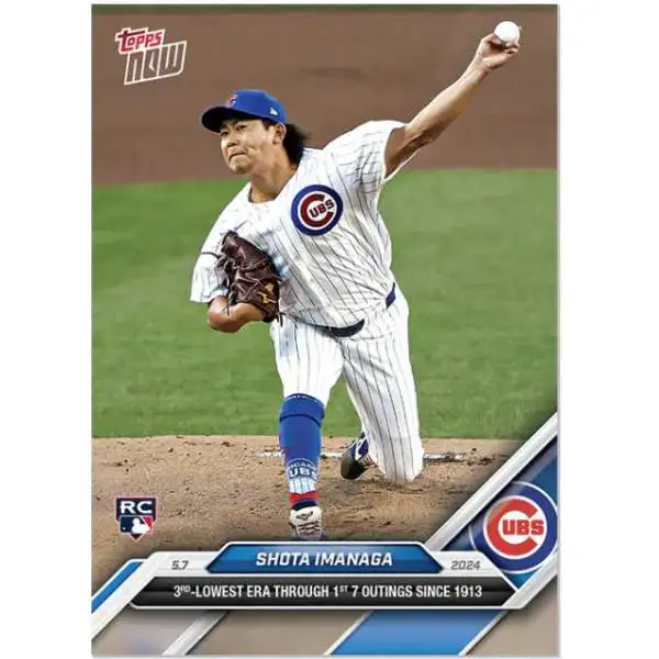 MLB Chicago Cubs 2024 NOW Baseball Shota Imanaga #165 [Rookie, 3rd Lowest ERA Through 1st 7 Outings Since 1913]