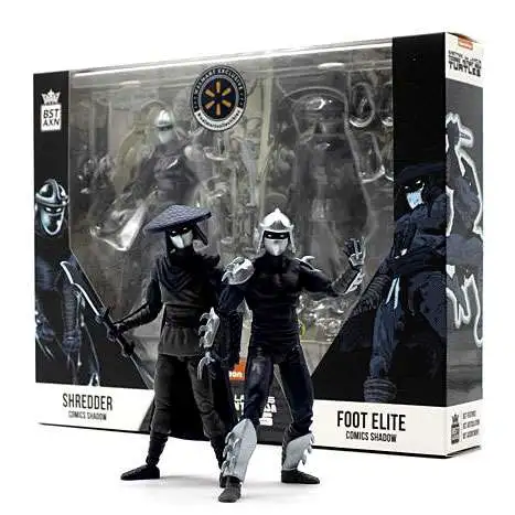 Teenage Mutant Ninja Turtles BST AXN Shredder & Foot Elite Exclusive Action Figure 2-Pack [Comics Shadow]