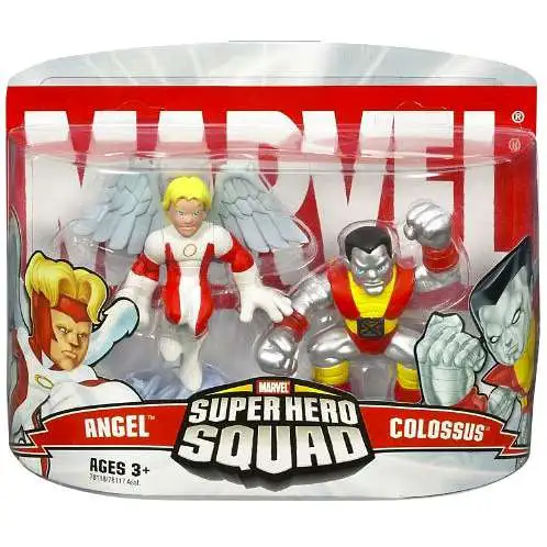 Marvel Super Hero Squad Series 1 Colossus & Angel 3-Inch Mini Figure 2-Pack