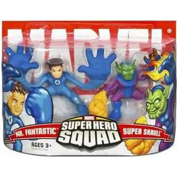 Marvel Super Hero Squad Series 3 Mr. Fantastic & Super Skrull 3-Inch Mini Figure 2-Pack [Damaged Package]