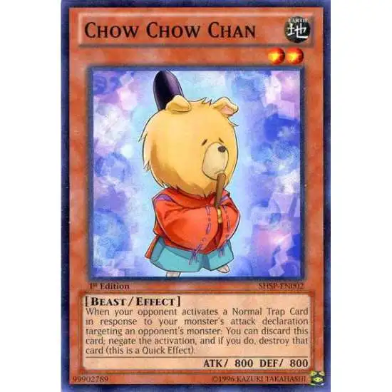 YuGiOh Trading Card Game Shadow Specters Common Chow Chow Chan SHSP-EN002
