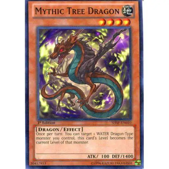 YuGiOh Trading Card Game Shadow Specters Common Mythic Tree Dragon SHSP-EN010
