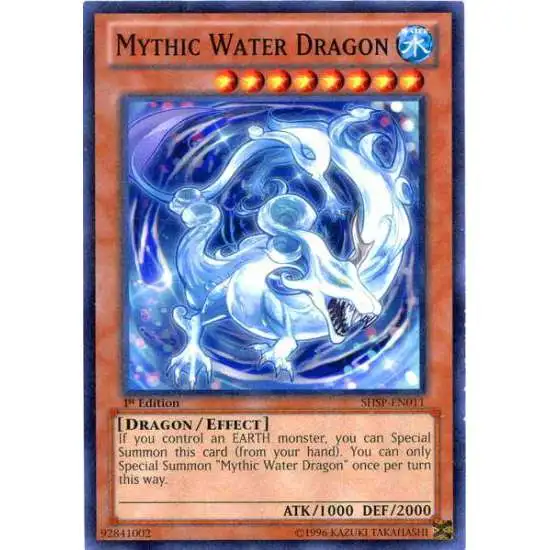 YuGiOh Trading Card Game Shadow Specters Common Mythic Water Dragon SHSP-EN011