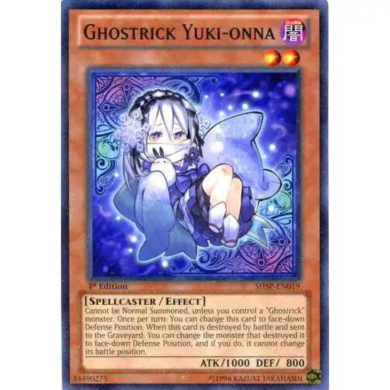 YuGiOh Trading Card Game Shadow Specters Common Ghostrick Yuki-onna SHSP-EN019