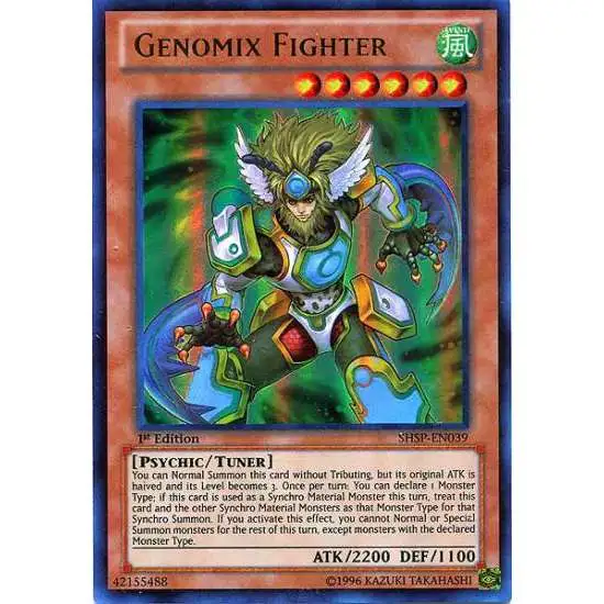 YuGiOh Trading Card Game Shadow Specters Ultra Rare Genomix Fighter SHSP-EN039