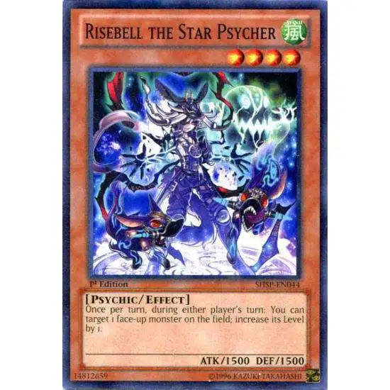 YuGiOh Trading Card Game Shadow Specters Common Risebell the Star Psycher SHSP-EN044