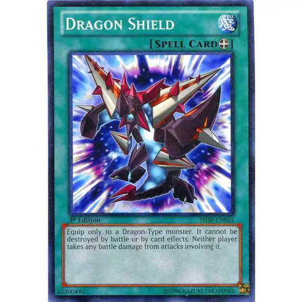 YuGiOh Trading Card Game Shadow Specters Common Dragon Shield SHSP-EN061