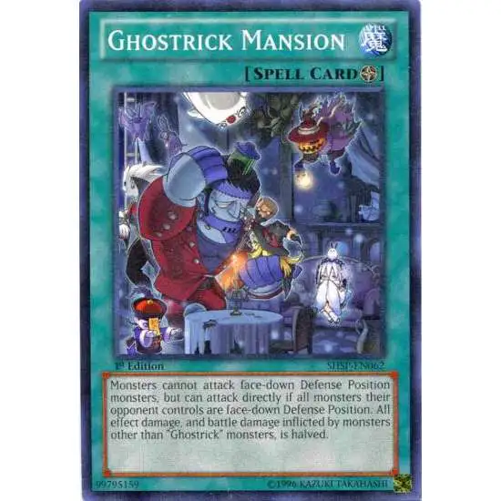 YuGiOh Trading Card Game Shadow Specters Common Ghostrick Mansion SHSP-EN062
