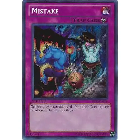YuGiOh Trading Card Game Shadow Specters Secret Rare Mistake SHSP-EN076